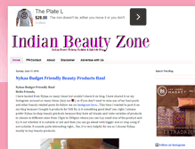 Tablet Screenshot of indianbeautyzone.com